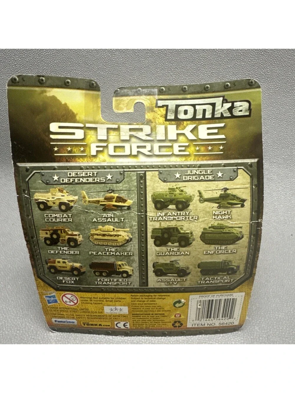 Tonka Strike Force Metal Desert Defenders Air Assault & Fortified Transport 1/64